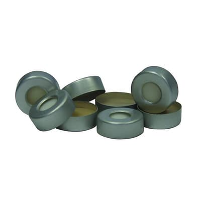 Chromatography Research Supplies 20 mm Aluminum Crimp Cap and Septum 3 (100/pk)